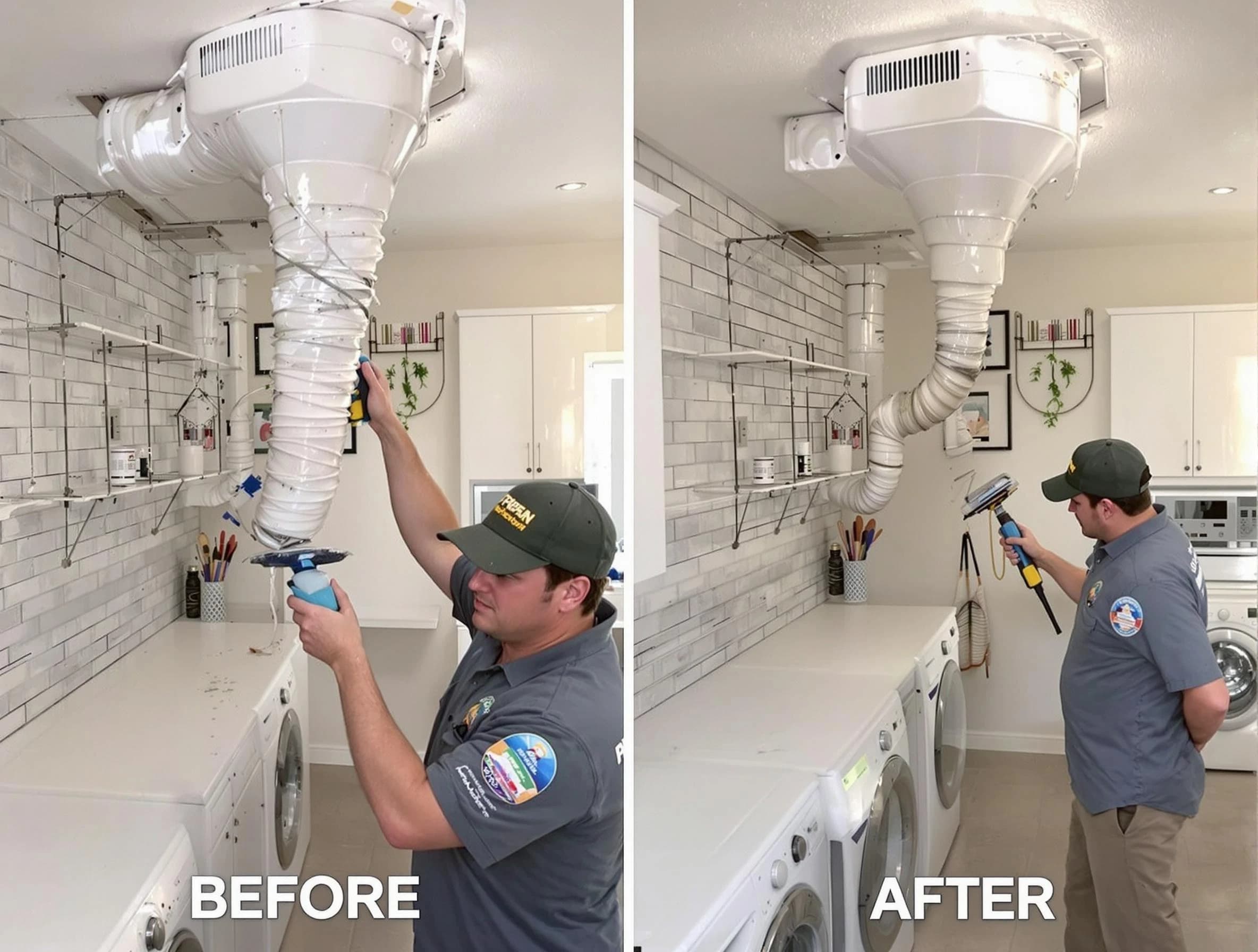 Professional dryer exhaust vent cleaning by Washington Dryer Vent Cleaning in Washington