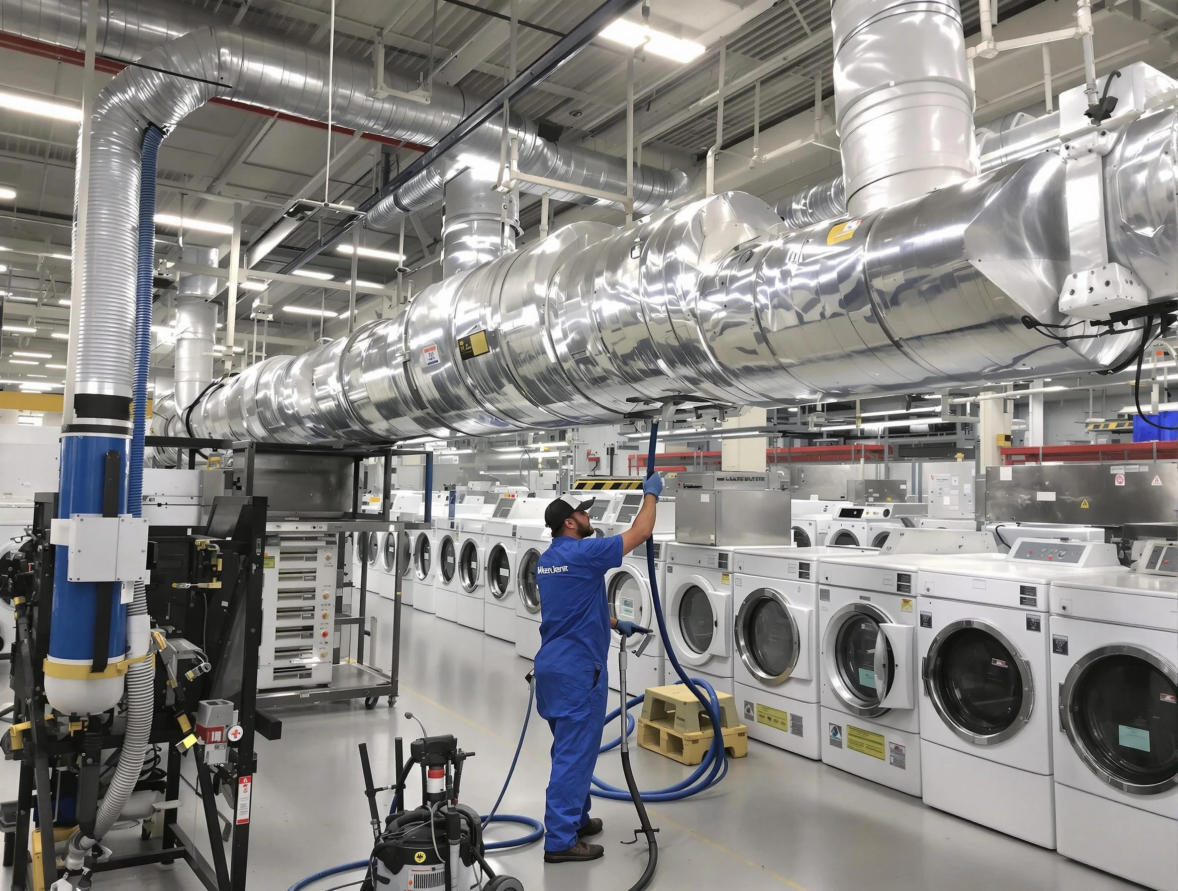 Washington Dryer Vent Cleaning team performing heavy-duty industrial dryer vent cleaning in Washington